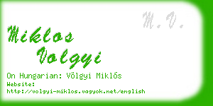 miklos volgyi business card
