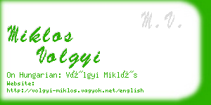 miklos volgyi business card
